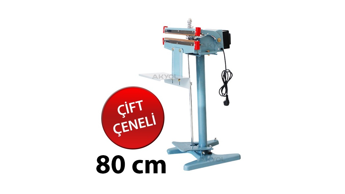 PFS 800x2 Ayaklı Çift Çeneli Poşet Ağzı Kapatma Makinası