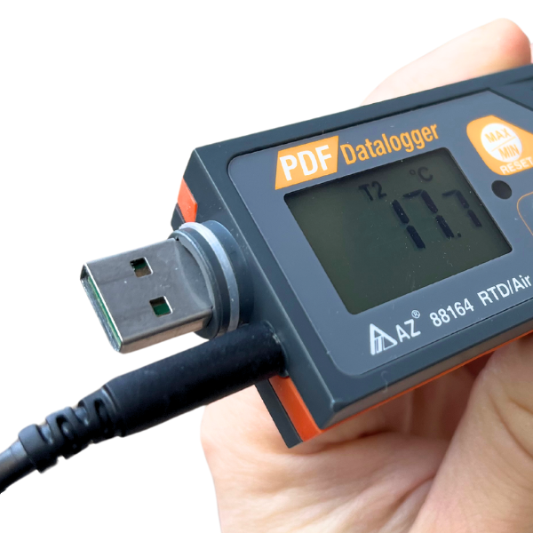 RT-100731ページ AZ 88164 Kablolu Sıcaklık Kayıt Cihazı | Soğuk Ölçümleri İçin -100°C