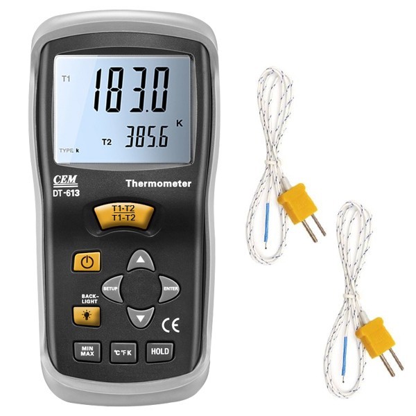 Cem DT613 K Tipi 2 Kanallı Termometre