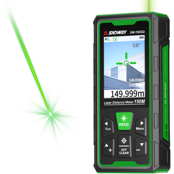 FLUX DSW(M) ALLIAN PRISM 150 2点セット SW-150GQ Profesyonel Kameralı Lazermetre Yeşil Lazerli | 150 Metre