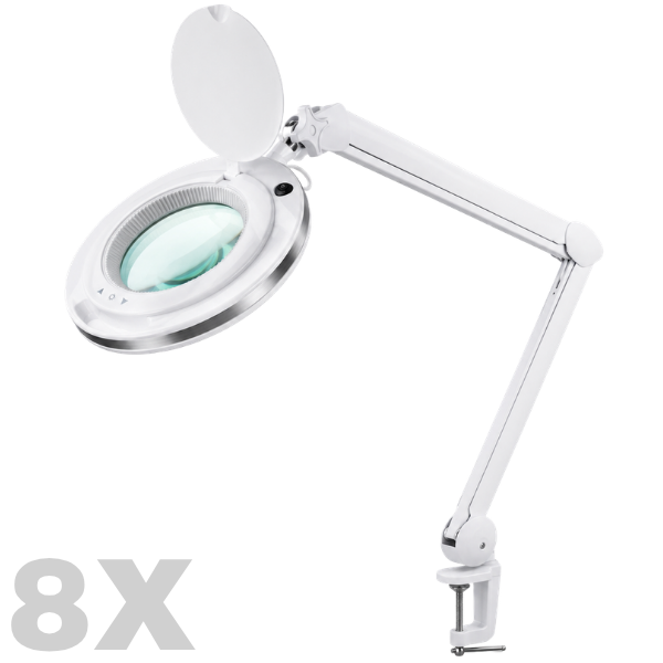 ★☆ ラヴ・ライト  YUTAKA 6017 Ayarlanabilir Işık Seviyeli Masaüstü Büyüteç 8X
