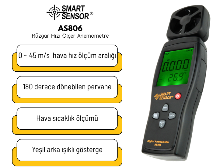 as806 rüzgar hız ölçer