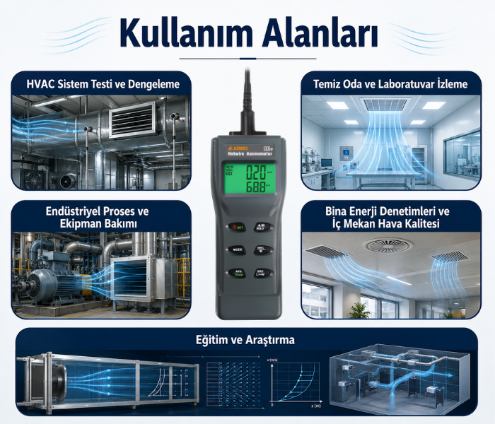 AZ 8953 Sıcak Tel Anemometresi