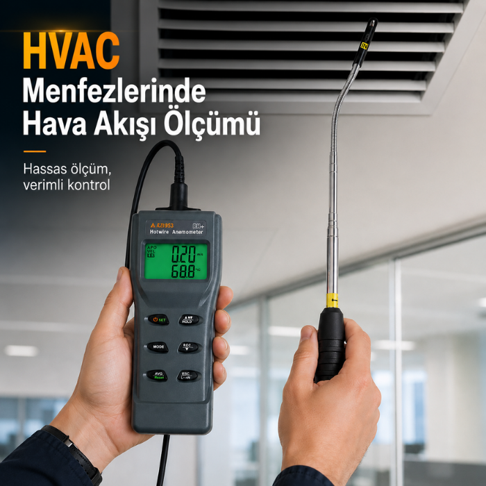 AZ 8953 Hot Wire Anemometre Kullanımı