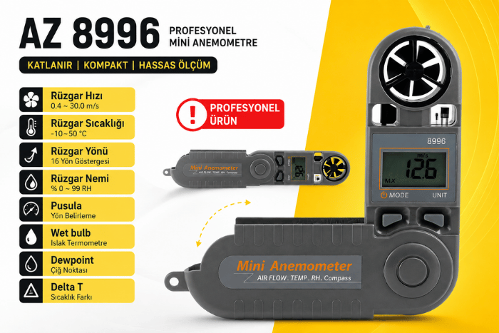 az8996 katlanır anemometre