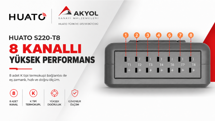8 kanallı datalogger