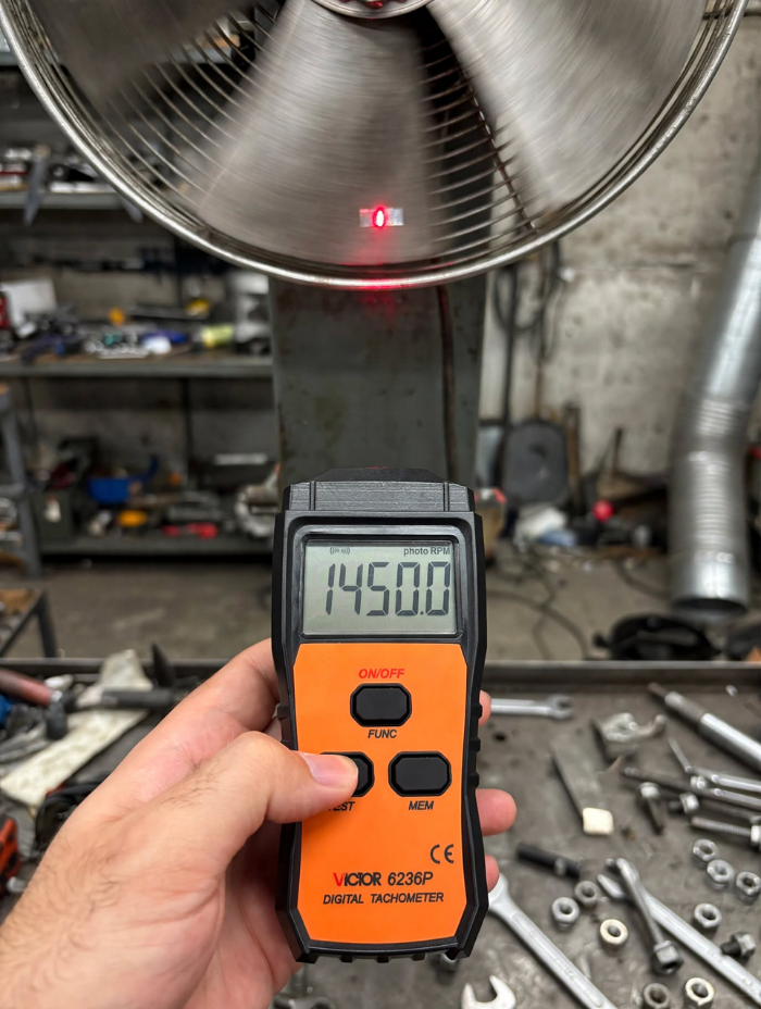 Victor 6236P ile fan devrinin temassız ölçümü