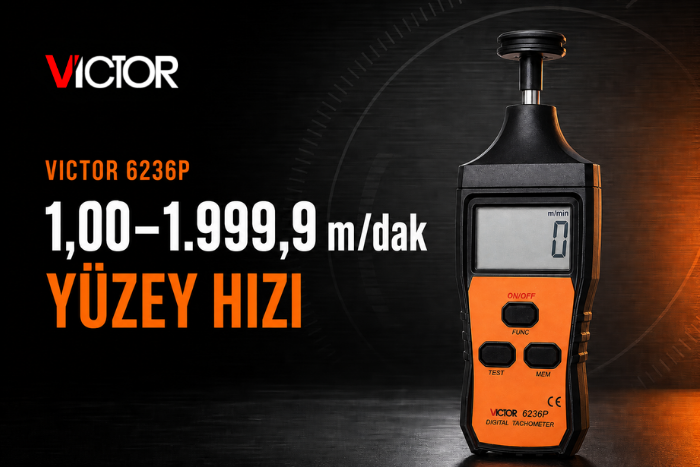 Victor 6236P yüzey hızı ölçüm aralığı