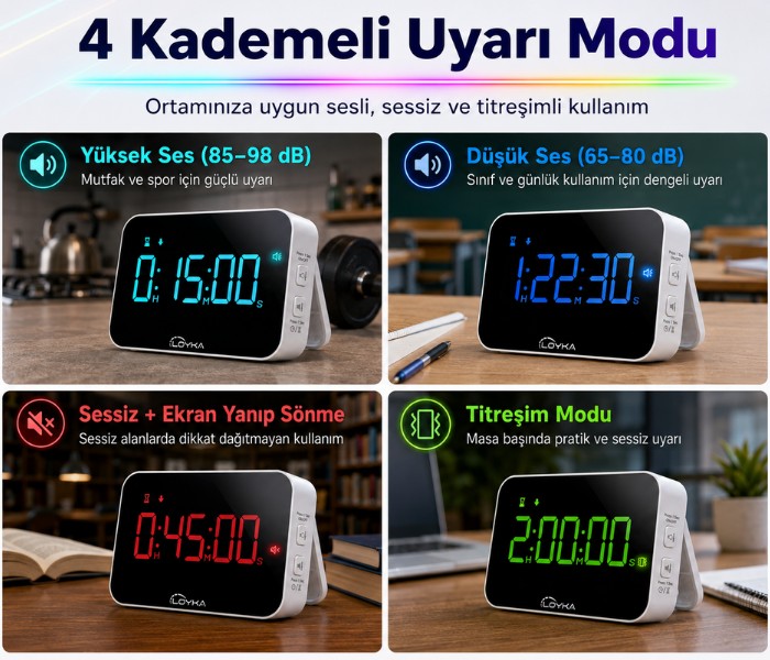 Renk değiştiren LED saat