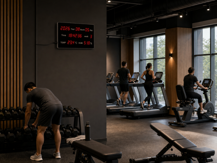 Huato MAX-18 ile fitness salonunda sıcaklık ve nem takibi