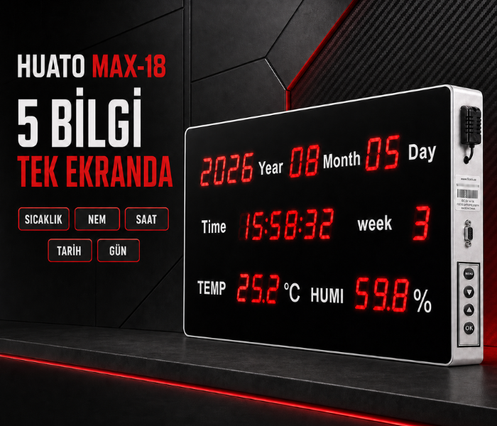 Huato MAX-18 büyük LED göstergenin genel özellikleri