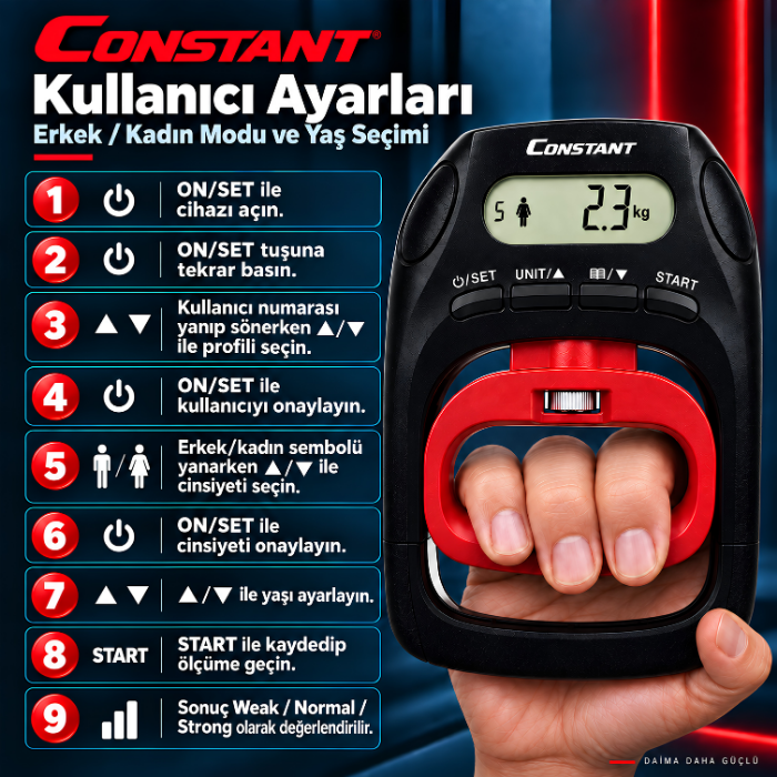 constant 14192-145H kullanıcı ayarları