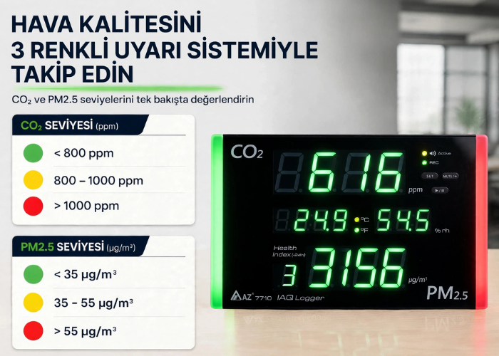 AZ 7710 Üç Renkli Uyarı Sistemi