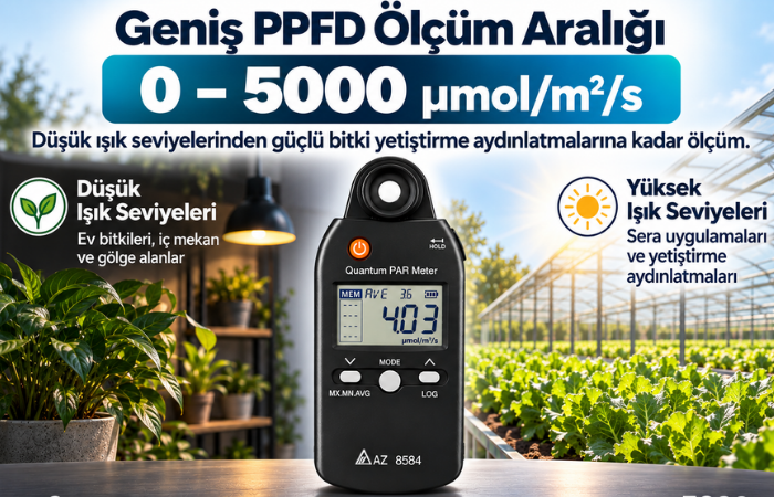AZ 8584 PPFD ölçüm cihazı