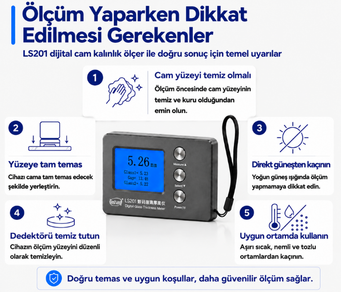 ls201 ölçüm yaparken dikkat edilmesi gerekenler