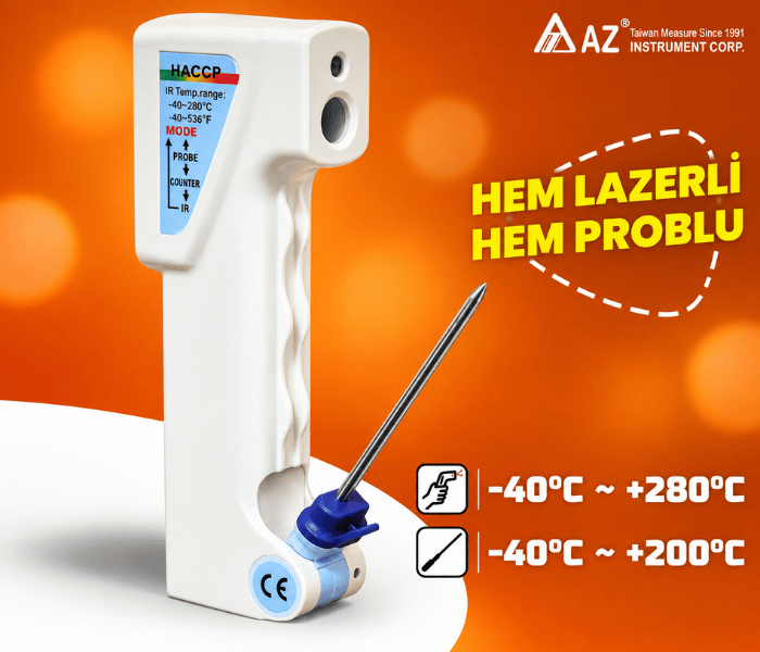az8838 haccp lazerli termometresi