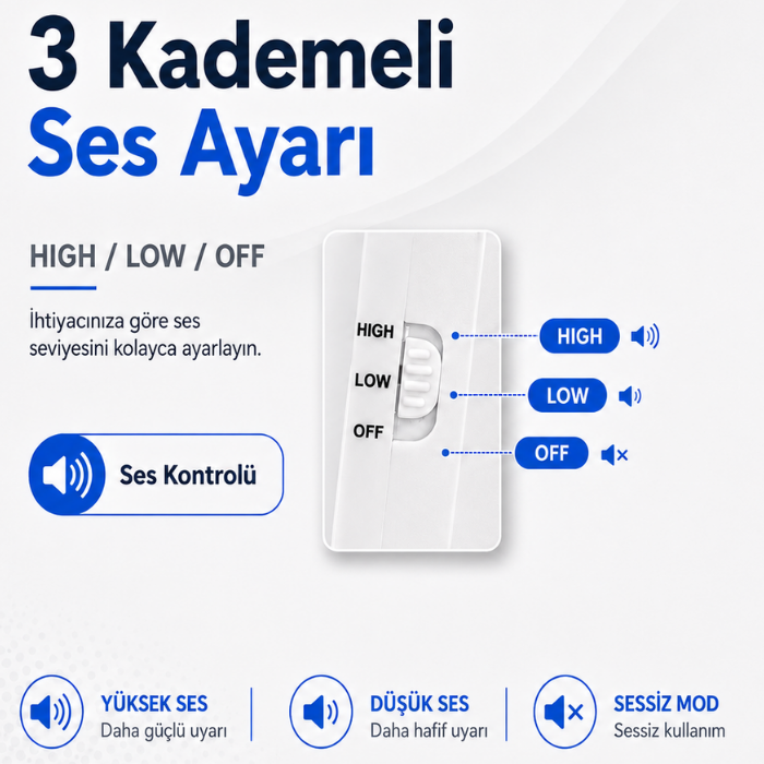  Loyka GE200 Çift Ekranlı Dijital Zamanlayıcı ve Kronometre  3 kademeli ses ayarı
