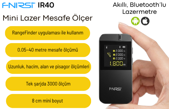 FNIRSI IR40 Mini Lazermetre Özellikleri