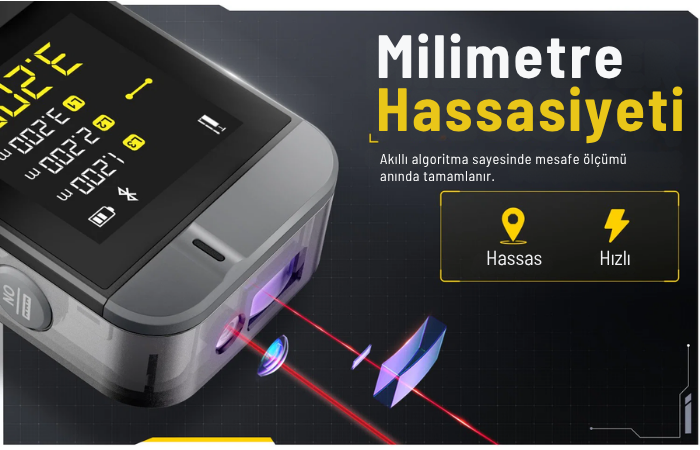 FNIRSI IR40 Hassas Lazer Mesafe Ölçer 