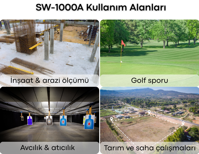 SW-1000A Profesyonel Teleskop Mesafe Ölçer Kullanım Alanları