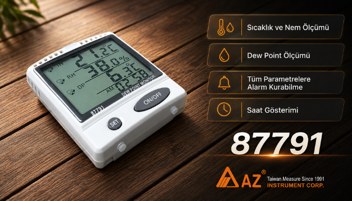 az 87791 ısı nem ölçer
