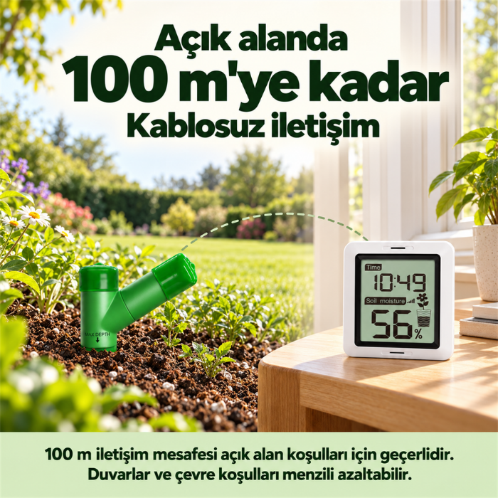Ecowitt WH0291 açık alanda 100 metre kablosuz iletişim