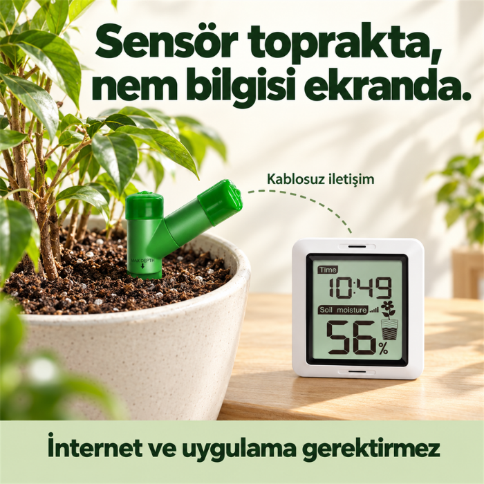 Ecowitt WH0291 kablosuz sensör ve LCD gösterge bağlantısı