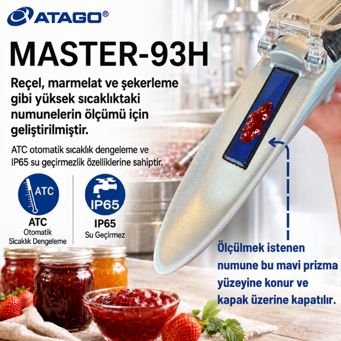 Atago 2374 Master-93H Dürbün EL Tipi Refraktometre
