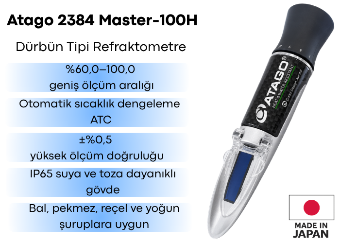 Atago 2384 Master-100H Refraktometre Özellikleri