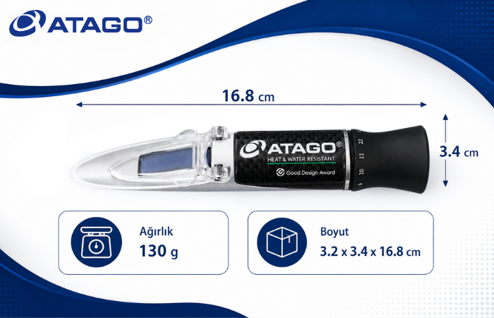 Atago 2384 Master-100H Dürbün Tipi Refraktometre Boyut