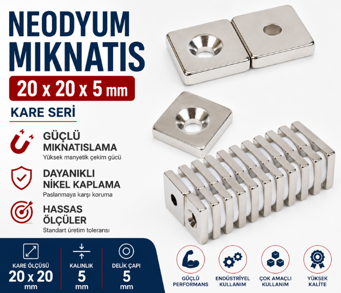 Güçlü kare mıknatıs