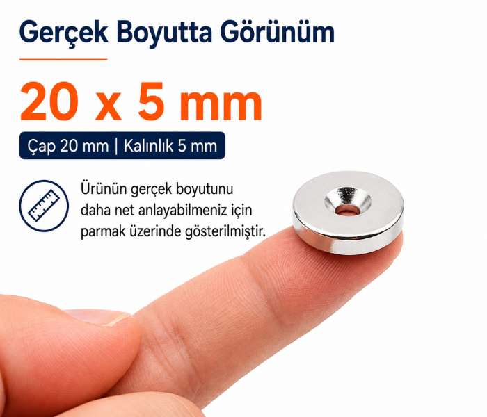 5 mm kalınlığında mıknatıs