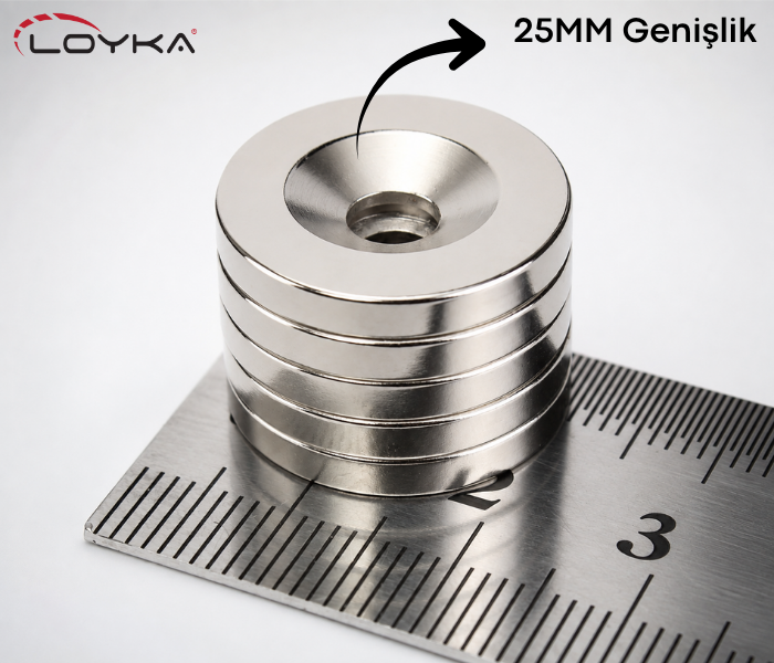 5.5 mm kalınlığında mıknatıs