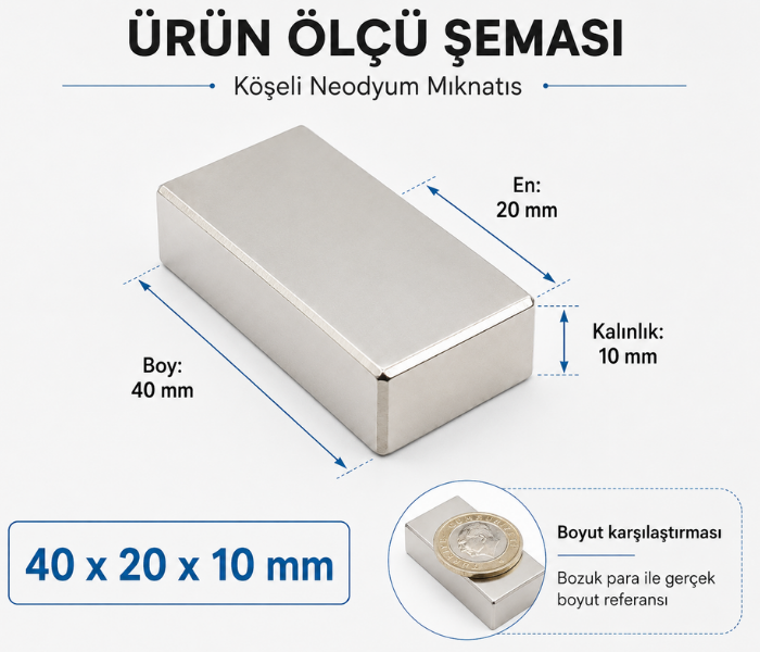 Kompakt güçlü mıknatıs