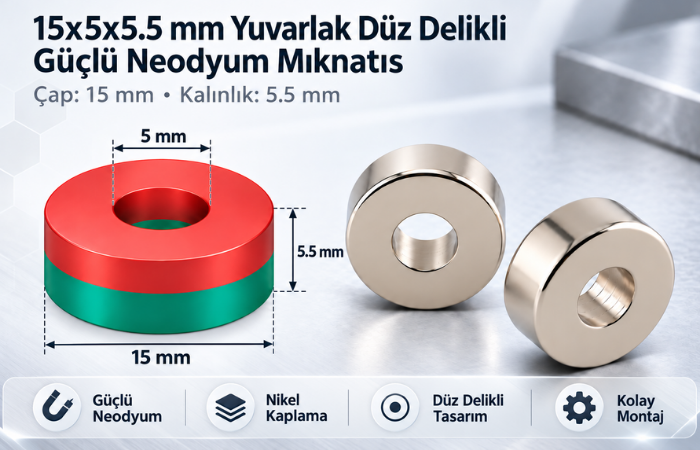 delikli neodyum mıknatıs