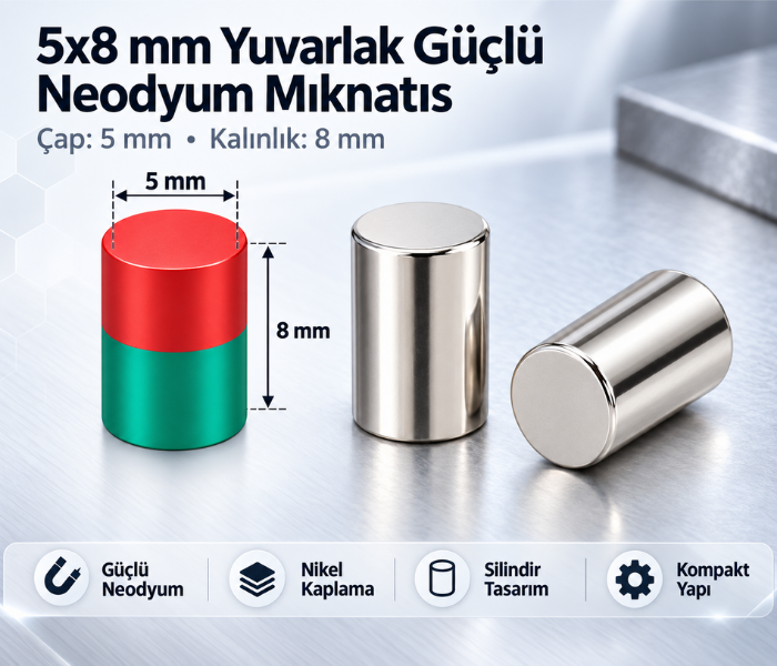 yuvarlak neodyum mıknatıs