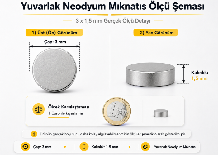 Mini Neodyum Disk Mıknatıs