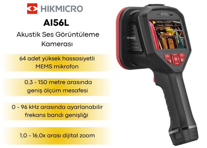 HIKMICRO AI56L Akustik Ses Görüntüleme Kamerası Özellikleri