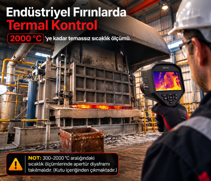 endüstriyel fırın sıcaklığı ölçen kamera