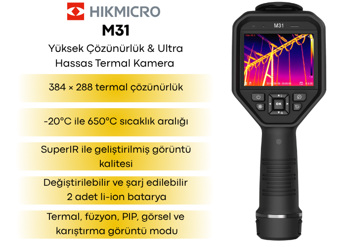 HIKMICRO M31 Termal Kamera Özellikleri