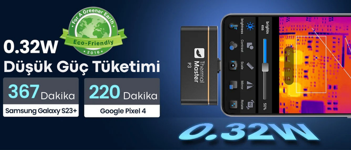 Thermal Master P3 Akıllı Telefonlar İçin Mobil Termal Kamera Düşük Güç Tüketimi