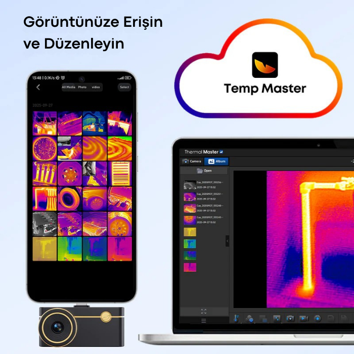 Thermal Master P3 Akıllı Telefonlar İçin Mobil Termal Kamera Görüntü Düzenleme
