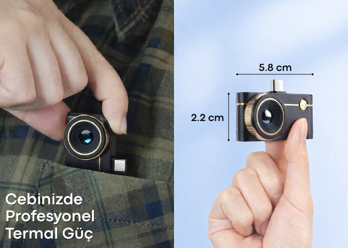 Thermal Master P3 Akıllı Telefonlar İçin Mobil Termal Kamera Boyutları
