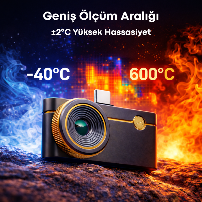 Thermal Master P3 Akıllı Telefonlar İçin Mobil Termal Kamera Ölçüm Aralığı