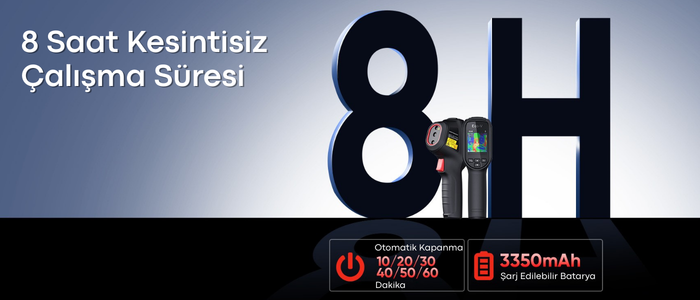 HIKMICRO Eco-V Ekonomik Seri Termal Kamera Çalışma Süresi