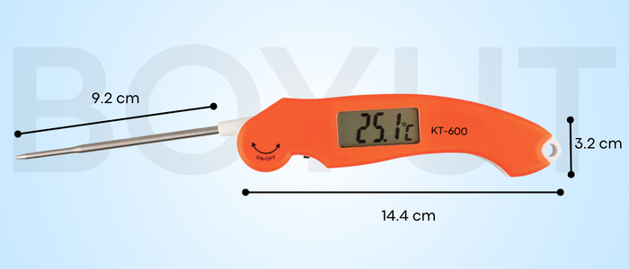 KT-600 Katlanır Problu Mutfak Termometresi Boyutları