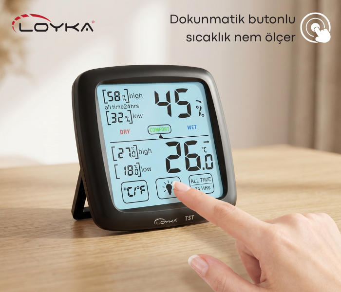 mekan ısı ve nem ölçer