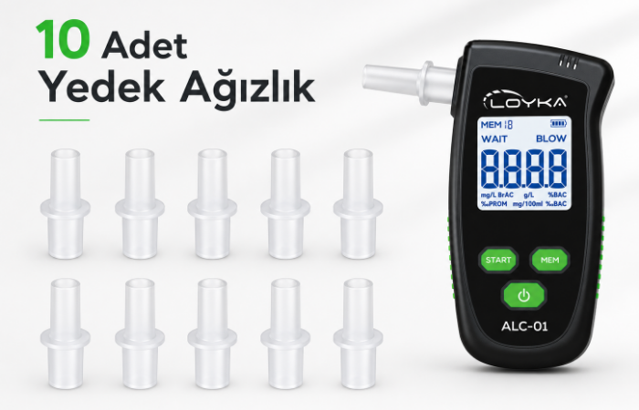 alkolmetre yedek ağızlık seti