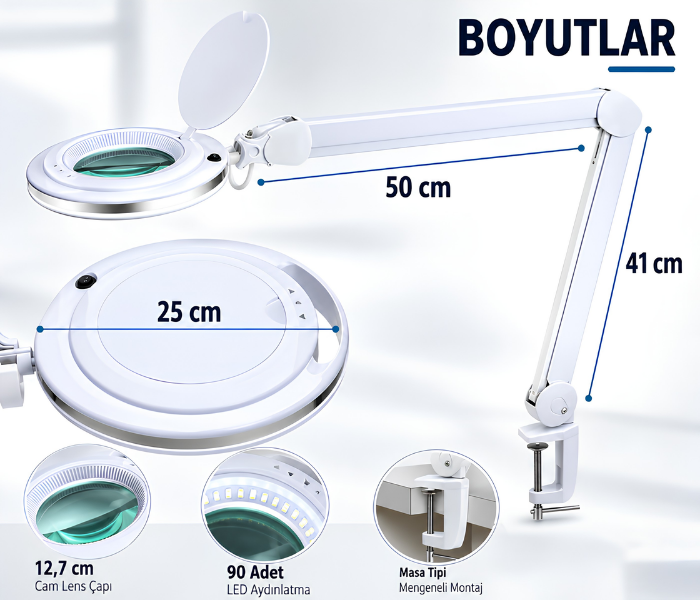 6017 8 mercekli büyüteç boyutları