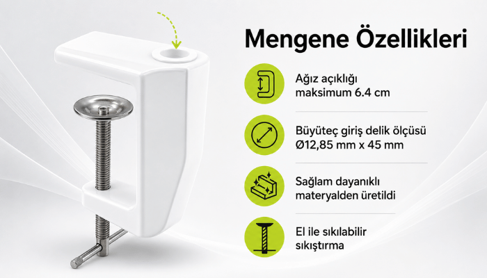 6017 büyüteç mengene bağlantısı
